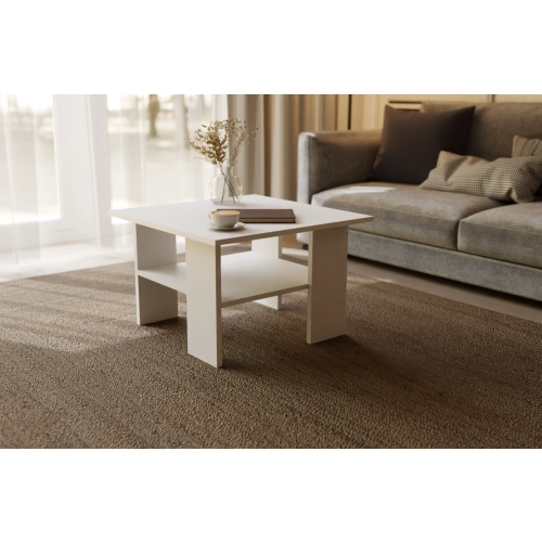 Stolik kawowy kwadratowy ST1 biały 60x60 cm